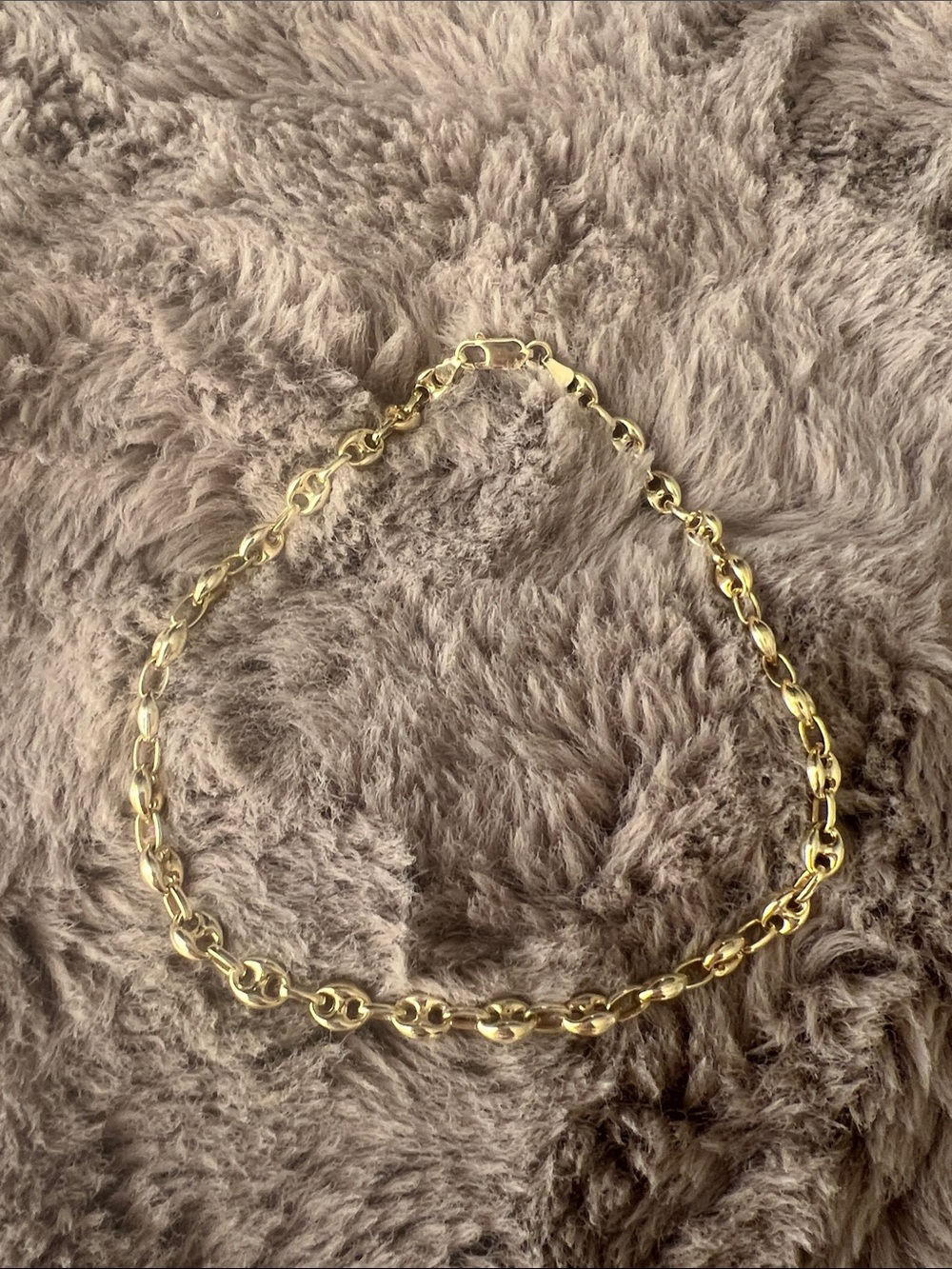 18K Gold Vermeil Chain Link Choker Necklace